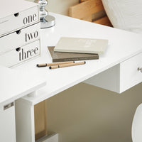 Scrivania,Porta PC,Tavolo per Computer ,con cassetto e tre ripiani,,bianco,FWT35-W