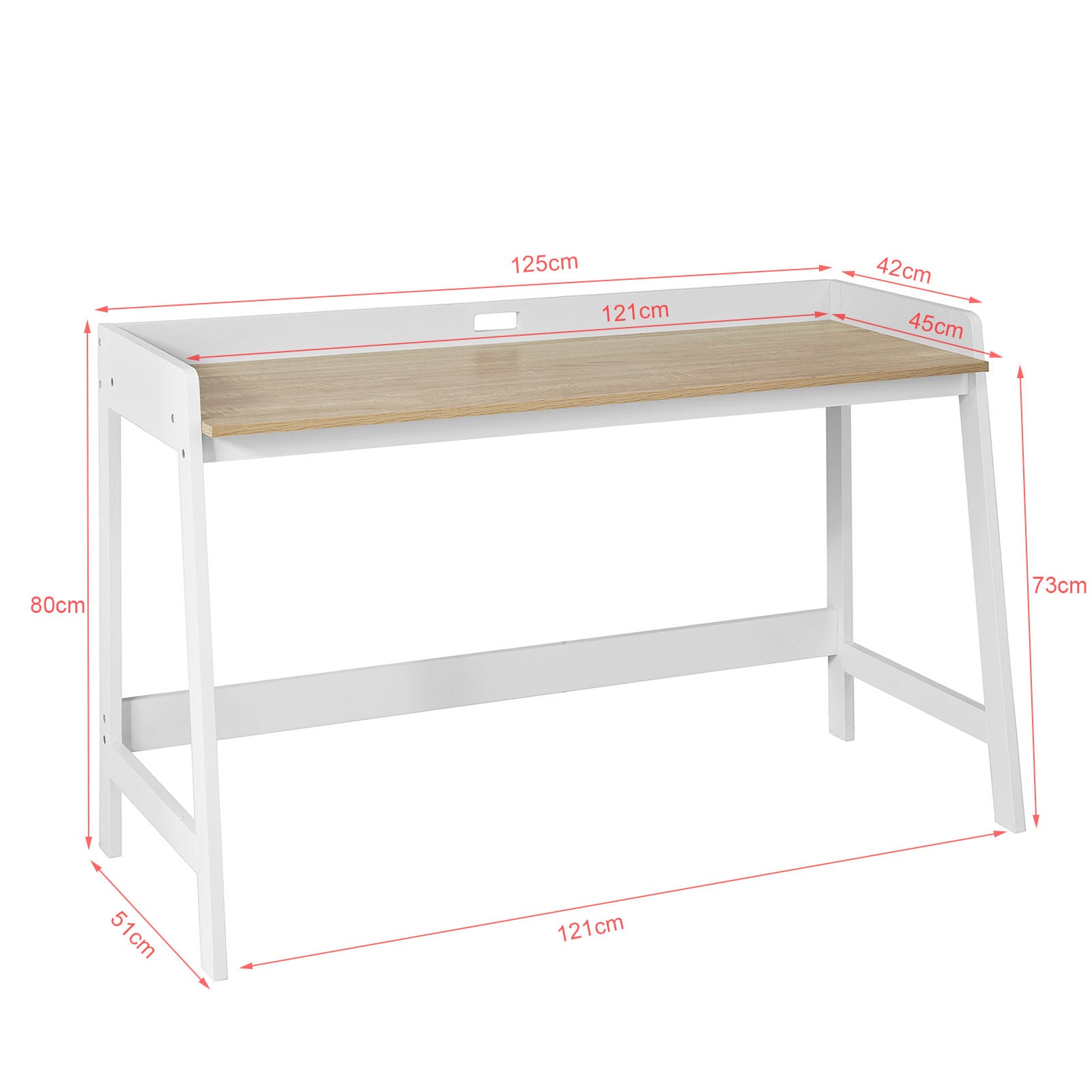 Scrivania,Porta PC, Tavolo per Computer, Tavolo da studio,FWT41-W