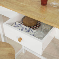 Tavolo alto bar con 2 sgabelli Penisola cucina  A107 cm, FWT50-WN