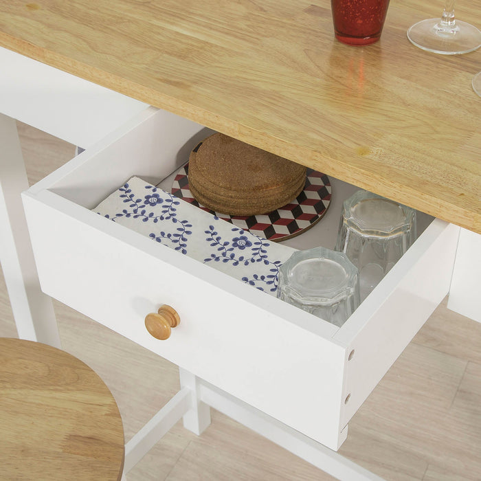 Tavolo alto bar con 2 sgabelli Penisola cucina  A107 cm, FWT50-WN