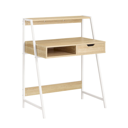 Scrivania Piccola con libreria, cassetto e cubo Misura del Piano del Tavolo L76*P50*A75 cm FWT63-N