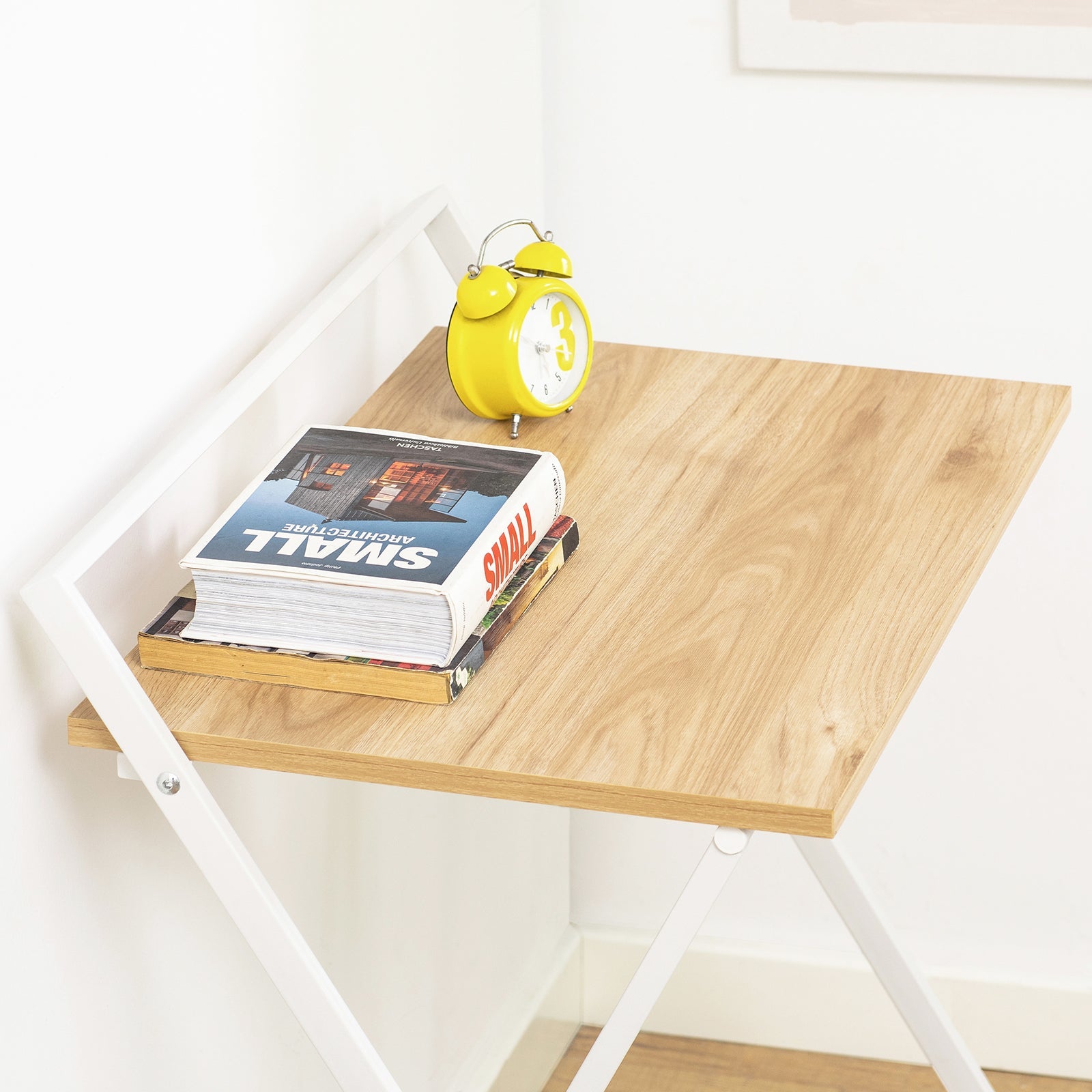 Tavolino Pieghevole Tavoli Pieghevoli da Interno Tavolo Pieghevole Salvaspazio Scrivania Piccola Bianco FWT88-WN