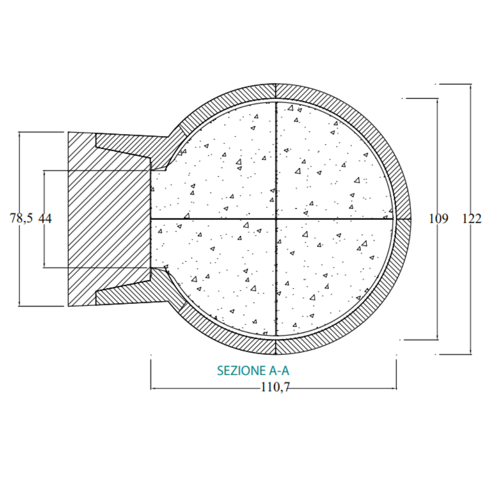 Forno legna artigianale diametro 110 cm capienza 4/6 pizze cottura diretta