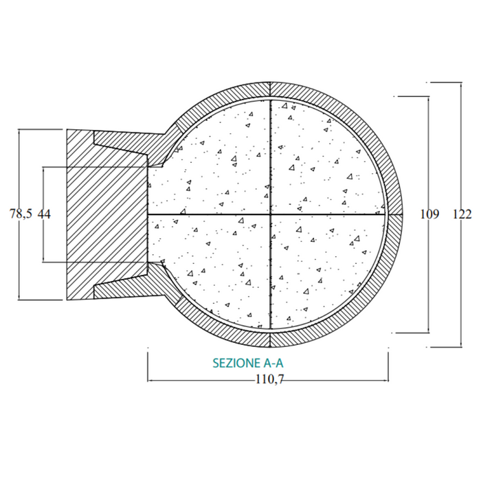 Forno legna artigianale diametro 110 cm capienza 4/6 pizze cottura diretta
