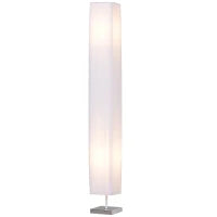 Lampada da Terra Lampada Piantana da Terra Design Moderna Salotto Tessuto 14×14×120cm Bianco