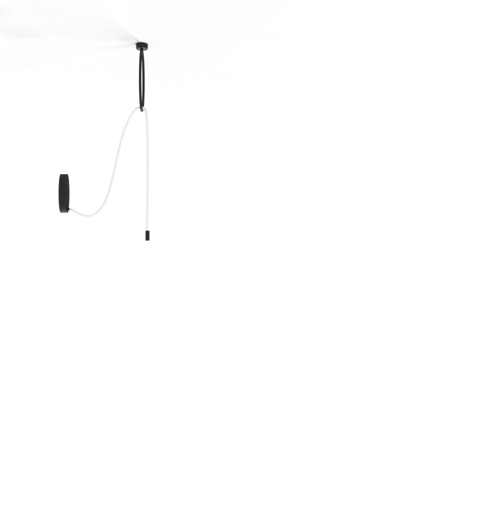 FYLL-PL Lampada da soffitto  corda luminosa in metallo nero a led 2800-5000k dimmerabile