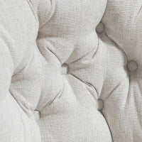 Sedia da ufficio senza braccioli, sedia da scrivania comoda con sedile imbottito e altezza regolabile, Bianco crema