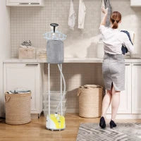 Stiratrice Verticale da 1950W, con Temperatura Regolabile su 11 Livelli e Asta Telescopica, Giallo