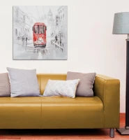 Dipinto Su Tela Tram -A- Cm 80X3X80