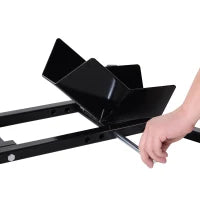 Blocca Ruota Moto Regolabile su 3 Livelli da 250 kg max in Metallo, 60x55x43 cm, Nero