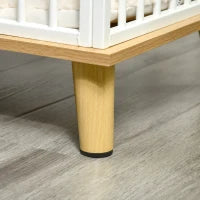 Casetta per Cani Piccoli da Interno con Cuscino Rimovibile e Lavabile, 64.5x48x 70.5cm, Quercia