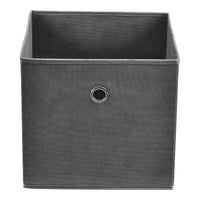 Set di 10 scatole portaoggetti in tessuto non tessuto 28 x 30 x 30 cm grigio scuro 03_0006546