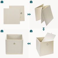 Scatola Pieghevole in Set da 10 pezzi Organizzatore in Tessuto a Forma di Cubo 28x30x30cm Scatole di Stoccaggio