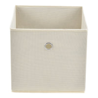 Set di 10 scatole portaoggetti in tessuto non tessuto 28 x 30 x 30 cm beige 03_0006545