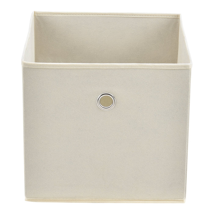 Set di 10 scatole portaoggetti in tessuto non tessuto 28 x 30 x 30 cm beige 03_0006545