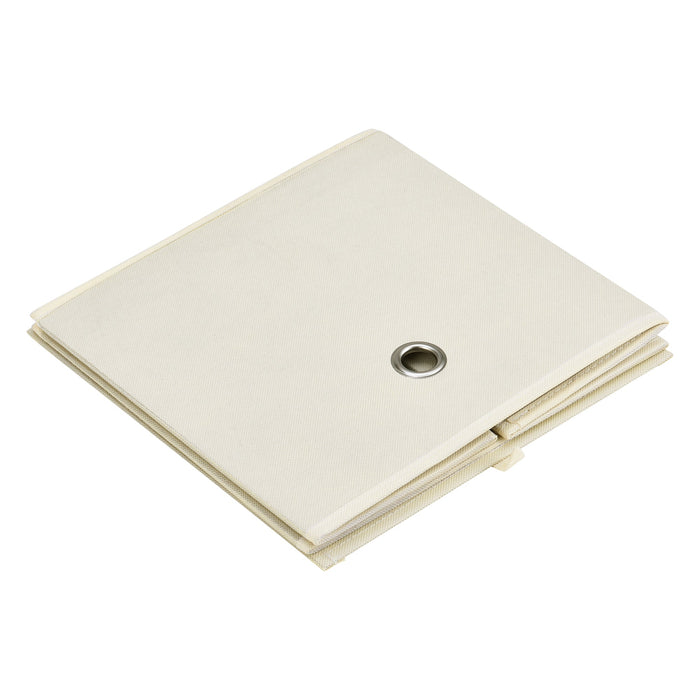 Set di 10 scatole portaoggetti in tessuto non tessuto 28 x 30 x 30 cm beige 03_0006545