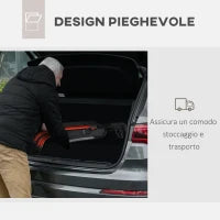 Deambulatore ad Altezza Regolabile con 3 Ruote e Tasca Portaoggetti, in Alluminio, 68x68x86.5-99 cm, Rosso