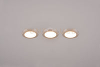 ARGUS KIT 3 FARETTI DA INCASSO LED 1W-4W 350lm, 3000K ROTONDI BORDO CROMATO + FUNZIONE RGB D. 8,2CM DIMMERABILE