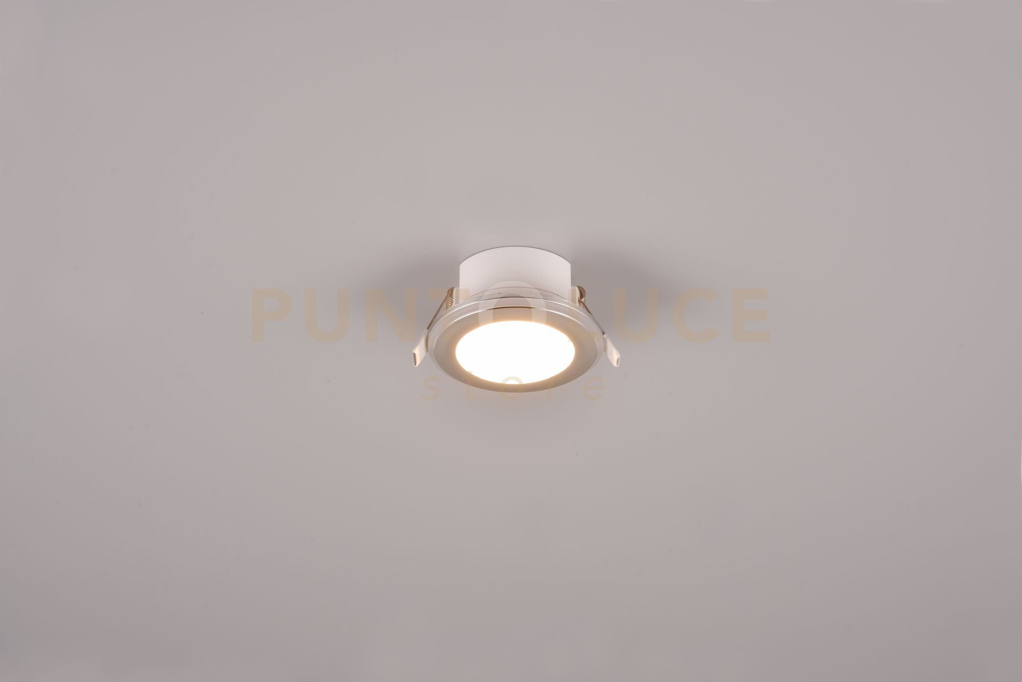 ARGUS FARETTO DA INCASSO LED 1W-4W 350lm, 3000K ROTONDO BORDO CROMATO + FUNZIONE RGB D. 8,2CM DIMMERABILE