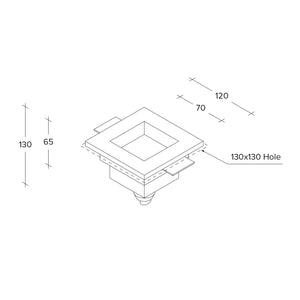 Faretto ATTICA GLASS Incasso 1 Luce in gesso con vetro attacco GU10