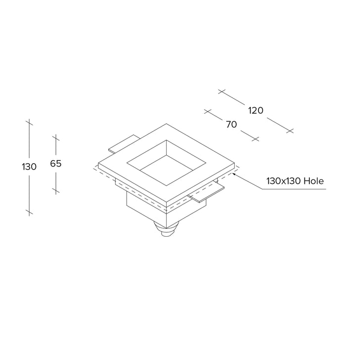 Faretto ATTICA GLASS Incasso 1 Luce in gesso con vetro attacco GU10