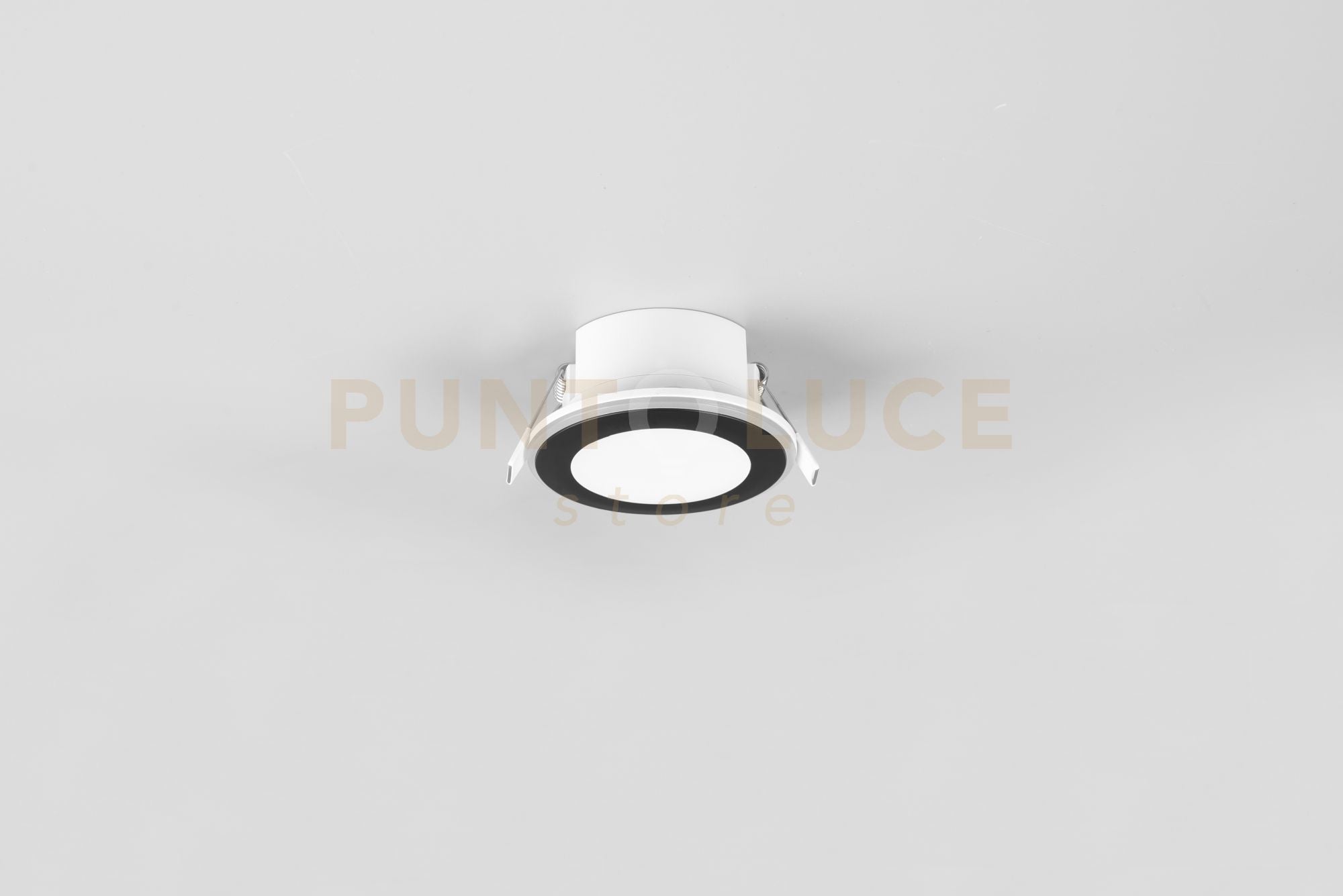 AURA FARETTO DA INCASSO PLASTICA NERA SATINATA TRIPLA ACCENSIONE INDIPENDENTE D. 8,2CM LED 5W 450lm, 3000K