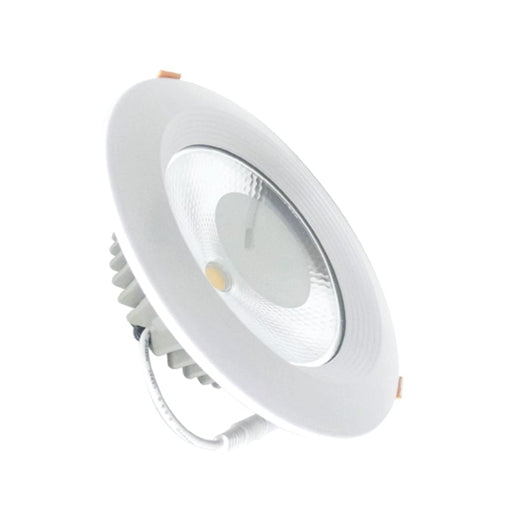 Faretto LED 30W Cob Luce Naturale 4200k da incasso superslim spessore 68 mm diametro 225 mm F20-COB30W