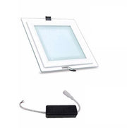 Faretto LED 9W Pannello Slim Vetro Quadro Incasso A Molla Luce Naturale 6000k