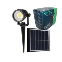 Faretto LED da Giardino con Picchetto Colore Nero Con Pannello Solare 2W 6400K IP65 SKU-6662