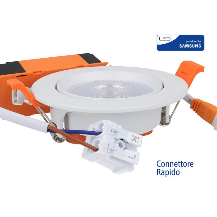Faretto Led Da Incasso Orientabile 30W Cob Neutro 4000K Diametro 225mm Foro 195mm Chip Samsung SKU-21846