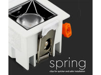 Faretto Led Da Incasso Quadrato 4W Freddo 5700K UGR<19 Riflettore 38° CRI>90 Chip Samsung SKU-985