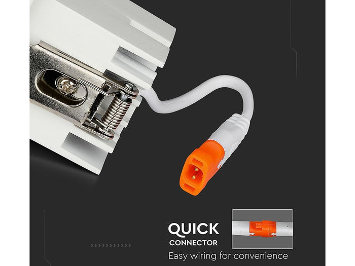 Faretto Led Da Incasso Quadrato 4W Freddo 5700K UGR<19 Riflettore 38° CRI>90 Chip Samsung SKU-985