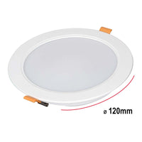 Faretto Led Da Incasso Rotondo 9W 900LM Freddo 6000K Diametro 120mm Montaggio 2 In 1 Da Plafone e Da Incasso
