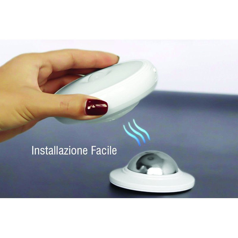 Faretto Led Luce Notturna Bianco Freddo con Sensore di movimento Calamitato Snodabile Rimovibile Ricaricabile USB con Batteria Litio Per Scala Corridoio Mansarda Garage Armadio
