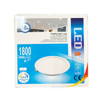 Faretto Led da Incasso CCT 18W 1800lm, D170X30mm, Foro 140mm, 3 Colori 3000K 4200K 6500K Angolo 120° IP20
