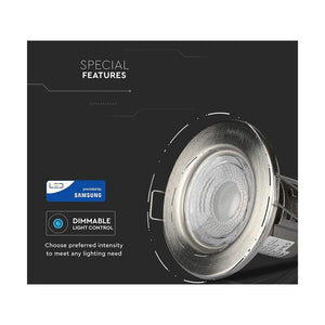 Faretto Led da Incasso Dimmerabile 5W 6400K Colore Nichel Satinato IP65 Resistente al Fuoco Senza Driver SKU-8179