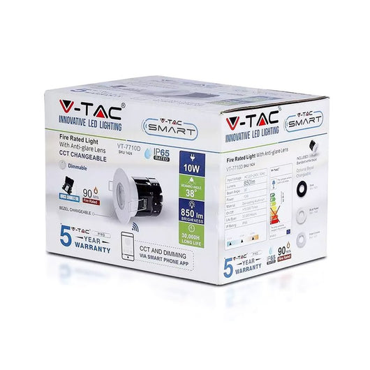 Faretto Led da Incasso Rotondo 10W CCT IP65 Bluetooth Dimmerabile Resistente al Fuoco 90 Minuti SKU-1424