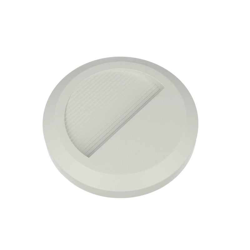 Faretto Luci Led Segnapasso Rotondo Carcassa Bianca 2W Bianco Neutro IP65 Montaggio a Plafone SKU-1314