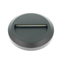 Faretto Luci Led Segnapasso Rotondo Carcassa Nera 2W Bianco Neutro IP65 Montaggio a Plafone SKU-1316