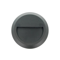 Faretto Luci Led Segnapasso Rotondo Carcassa Nera 2W Bianco Neutro IP65 Montaggio a Plafone SKU-1316