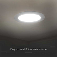 Faretto Pannello Led Da Incasso Rotondo 18W Bianco Caldo Diametro 220mm SKU-7864  Foro 200-205mm