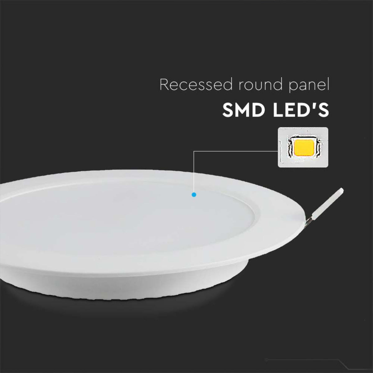 Faretto Pannello Led Da Incasso Rotondo 24W Bianco Caldo Diametro 300mm SKU-7867