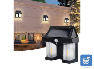 Faretto Solare LED Luce Calda Resistente all'Acqua Sensore di Movimento Auto Spegnimento