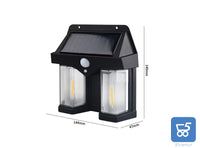 Faretto Solare LED Luce Calda Resistente all'Acqua Sensore di Movimento Auto Spegnimento