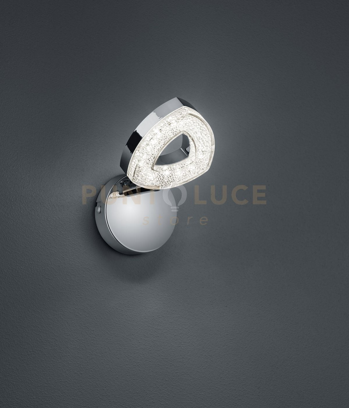 Faretto TOURS singolo LED integrati in diffusore triangolo cromato R82131106