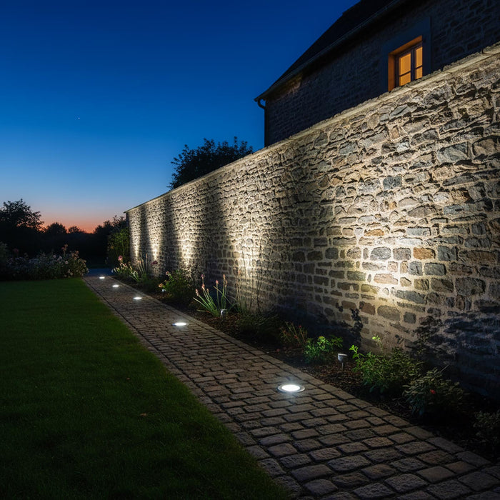 Faretto calpestabile incasso acciaio 304 impermeabile IP67 LED GU10 segnapassi luce giardino facciate piante 230V