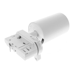 Faretto da binario trifase GU10 orientabile e ruotabile, attacco 4 fili, compatibile con 3 linee di accensione, max 50W, 220V, Bianco