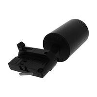 Faretto da binario trifase GU10 orientabile e ruotabile, attacco 4 fili, compatibile con 3 linee di accensione, max 50W, 220V, Nero