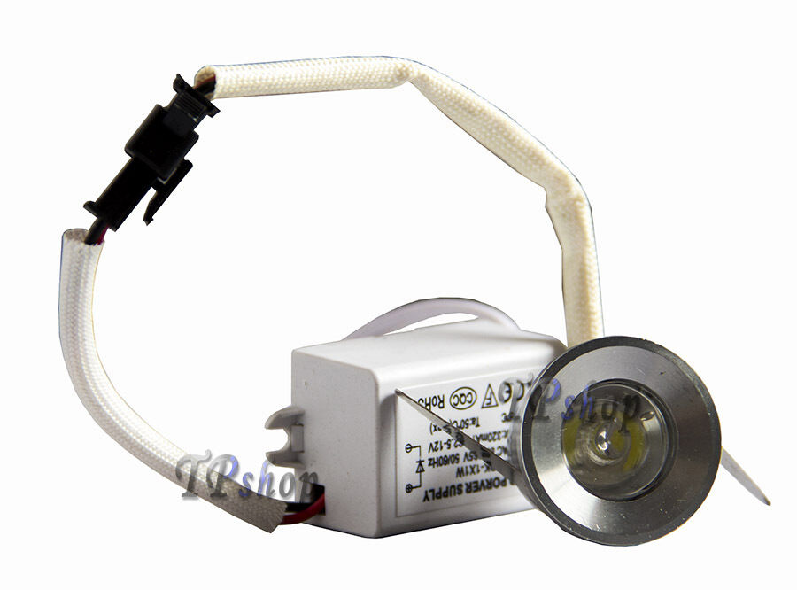 Faretto led incasso circolare 1 led 1w minispot luce fredda punto luce + drive