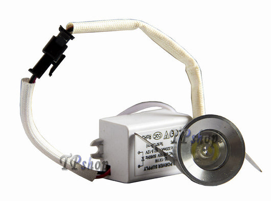 Faretto led incasso circolare 1 led 1w minispot luce fredda punto luce + drive